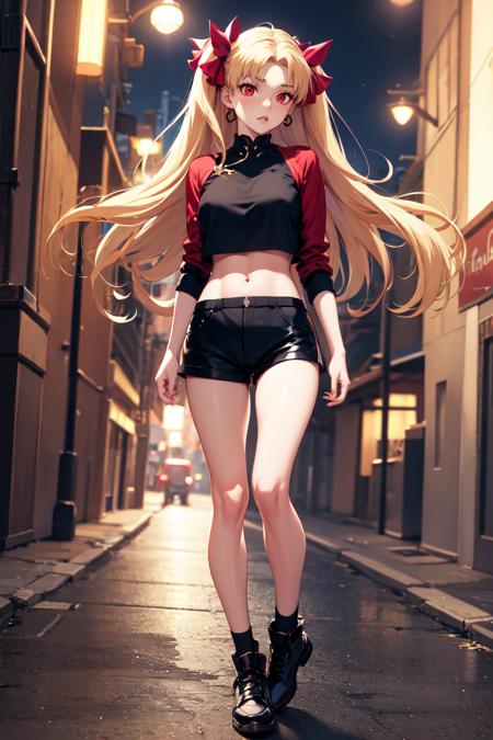 17628-2122967899-masterpiece, best quality, absurdres, Ereshkigal, two side up, hair ribbon, stylish outfit, hip hop, midriff, night, alley, neon.png